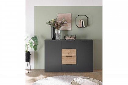 Aska von POL Power - Schlafzimmer-Set graphit - Mauvella Eiche