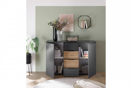 Aska von POL Power - Schlafzimmer-Set graphit - Mauvella Eiche