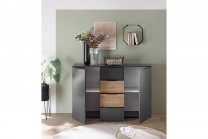 Aska von POL Power - Schlafzimmer-Set graphit - Mauvella Eiche