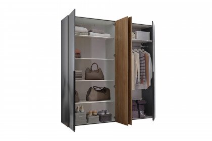 Aska von POL Power - Schlafzimmer-Set graphit - Mauvella Eiche