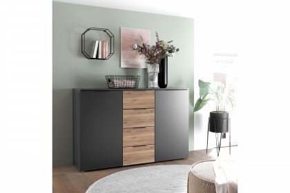 Aska von POL Power - Schlafzimmer-Einrichtung dunkelgrau - Mauvella Oak