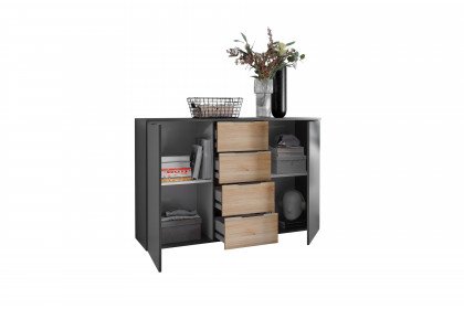 Aska von POL Power - Schlafzimmer-Einrichtung dunkelgrau - Mauvella Oak