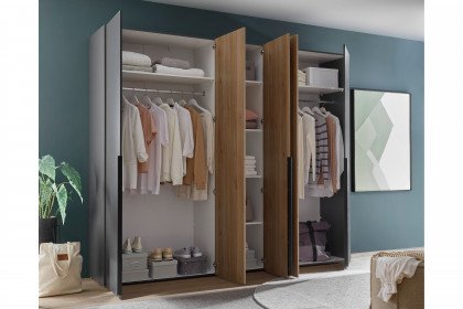 Aska von POL Power - Schlafzimmer-Einrichtung dunkelgrau - Mauvella Oak