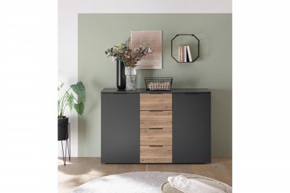 Aska von POL Power - Schlafzimmer-Einrichtung dunkelgrau - Mauvella Oak