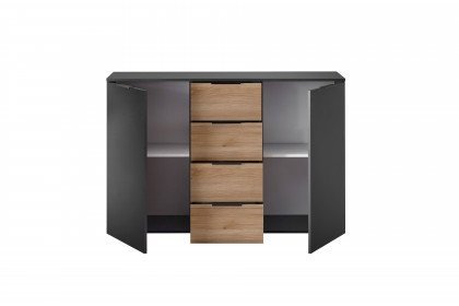 Aska von POL Power - Schlafzimmer-Einrichtung dunkelgrau - Mauvella Oak