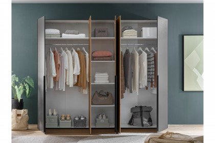 Aska von POL Power - Schlafzimmer-Einrichtung dunkelgrau - Mauvella Oak