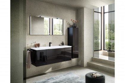 Bad 124 von Leonardo living - Badezimmer in Glas Schwarz