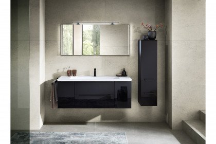 Bad 124 von Leonardo living - Badezimmer in Glas Schwarz