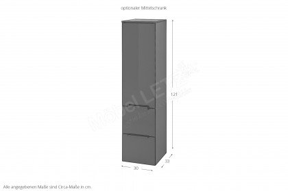 Bad 124 von Leonardo living - Badezimmer in Glas Schwarz