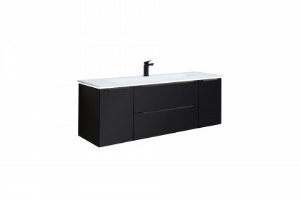 Bad 124 von Leonardo living - Badezimmer in Glas Schwarz