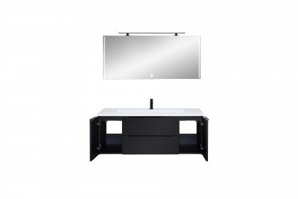 Bad 124 von Leonardo living - Badezimmer in Glas Schwarz