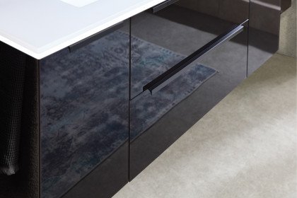 Bad 124 von Leonardo living - Badezimmer in Glas Schwarz