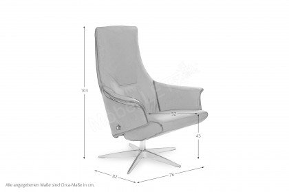 Volo Oscar von Gealux - Funktionssessel cognac