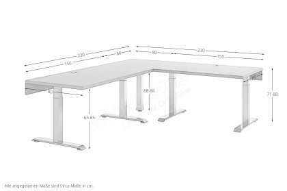 Big Profi Office von Mäusbacher - Büromöbel-Kombi in Ice White und Kreidegrau