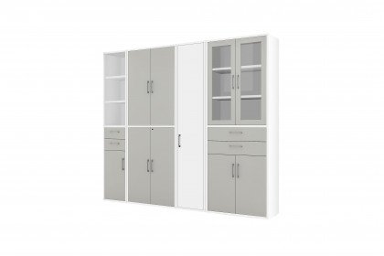 Big Profi Office von Mäusbacher - Büromöbel-Kombi in Ice White und Kreidegrau