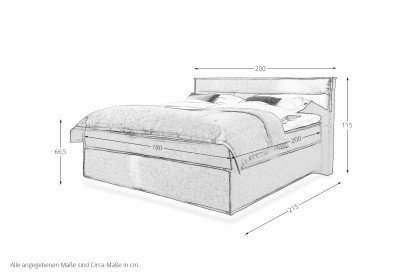 SC100 von Musterring - Boxspringbett grau-anthrazit