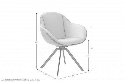 Sorrent von SCHÖNER WOHNEN - Esszimmerstuhl beige/ silver