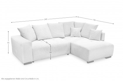 Arpino von Exxpo - Ecksofa Variante rechts creme