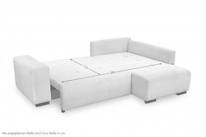 Arpino von Exxpo - Ecksofa Variante rechts creme