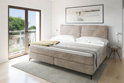 Systembett von Abrilux - Boxspring-Familienbett Relax beige