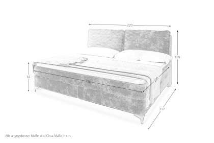 Systembett von Abrilux - Boxspring-Familienbett Relax beige