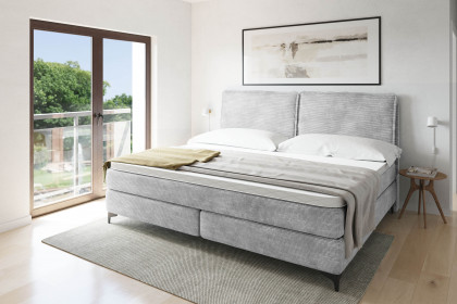 Systembett von Abrilux - Boxspring-Familienbett Relax grau