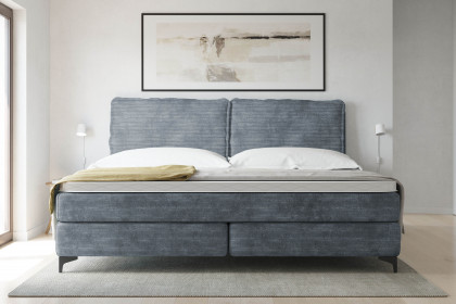 Systembett von Abrilux - Boxspring-Familienbett Relax blaugrau