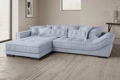 Diwan II von Nova Via - Ecksofa Ausführung links blue-grey