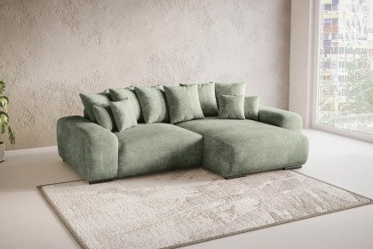 Glamour de Luxe II von Nova Via - Ecksofa rechts green