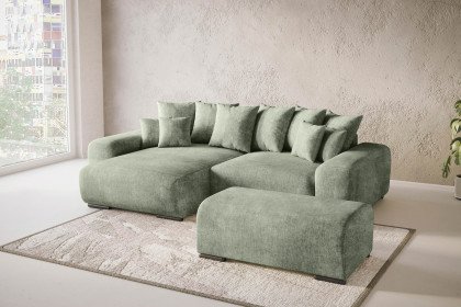 Glamour de Luxe II von Nova Via - Ecksofa links green