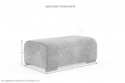 Glamour de Luxe II von Nova Via - Ecksofa links green
