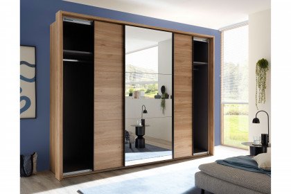 Bravo-sleeping von POL Power - Schwebetürenschrank Mauvella Oak - Spiegel
