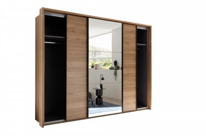 Bravo-sleeping von POL Power - Schwebetürenschrank Mauvella Oak - Spiegel
