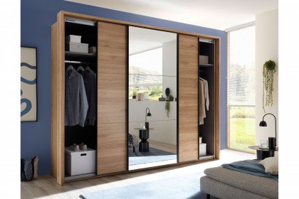 Bravo-sleeping von POL Power - Schwebetürenschrank Mauvella Oak - Spiegel