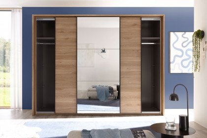 Bravo-sleeping von POL Power - Schwebetürenschrank Mauvella Oak - Spiegel