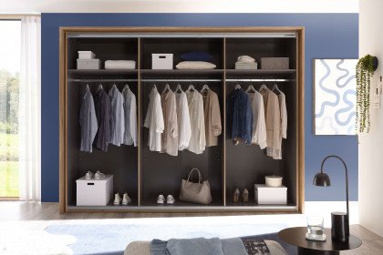 Bravo-sleeping von POL Power - Schwebetürenschrank Mauvella Oak - Spiegel