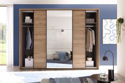 Bravo-sleeping von POL Power - Schwebetürenschrank Mauvella Oak - Spiegel