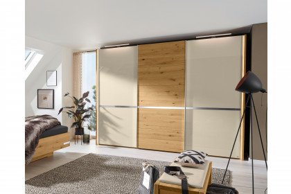 Savona 2.0 von Musterring - Schrank 250 cm breit Glas champagner - Eiche