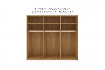 Savona 2.0 von Musterring - Schrank 250 cm breit Glas champagner - Eiche