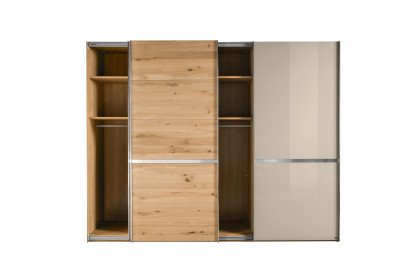 Savona 2.0 von Musterring - Schrank 250 cm breit Glas champagner - Eiche