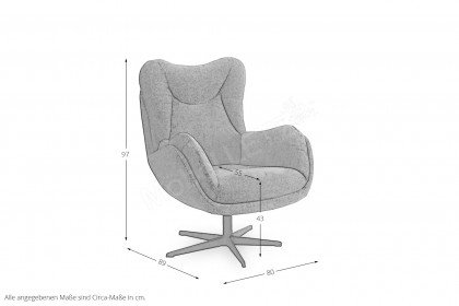 Kiko von SCHÖNER WOHNEN - Sessel graphite-schwarz