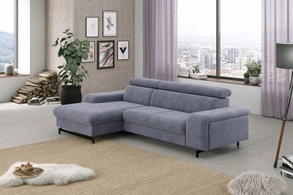 Emma-LE25 von COTTA - Couchgarnitur Variante links blue