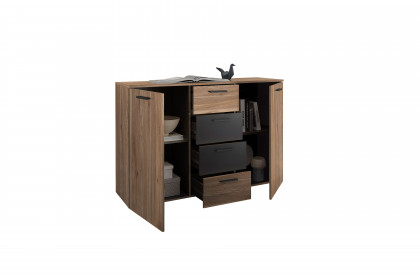Bravo-Aschau von POL Power - Kommode 2 Türen + 4 Schubladen Mauvella Oak