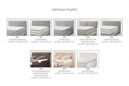 Felina BASIC von Musterring - Boxspringbett KT4 creme-beige