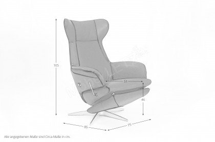 Liverpool von Gealux - Sessel mocca
