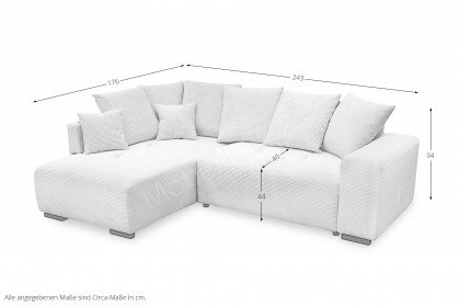 Arpino von Exxpo - Ecksofa Variante links creme