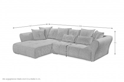 Merone von ED-Lifestyle - Ecksofa links mint