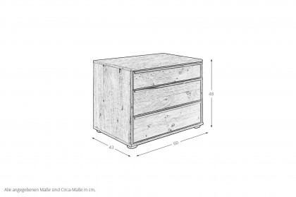 Savona 2.0 von Musterring - Nachtschrank Bianco-Eiche teilmassiv