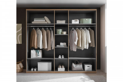 Danao von SchlafKONTOR - 5-türiger Kleiderschrank Mauvella Eiche - kashmir
