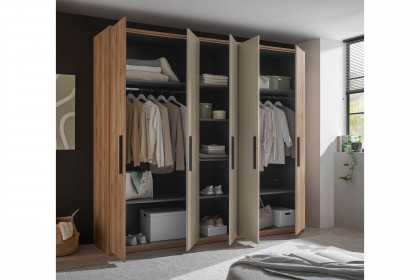 Danao von SchlafKONTOR - 5-türiger Kleiderschrank Mauvella Eiche - kashmir